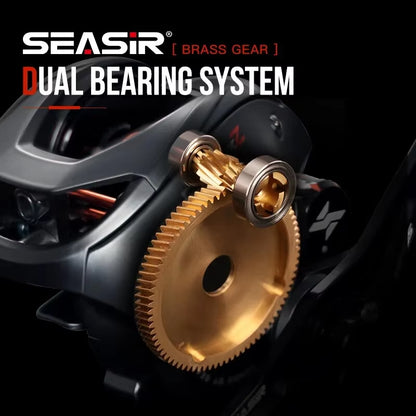 Cast X2 Baitcasting Reel 7.3:1 Hybrid Ceramic Bearing Carbon Fiber Washer Dual Bearing System N52 Brake Fishing Reels