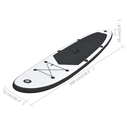 Aufblasbares Stand up Paddle Board Set Schwarz Und Weiß