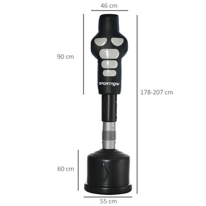 Free Standing Punch Bag, Height Adjustable Punching Dummy with Muscle Target